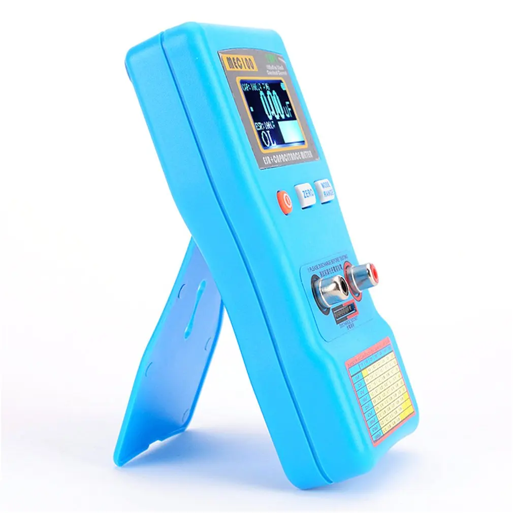 MEC-100, цифровой дисплей, измеритель конденсатора, высокая точность, автозапуск, электролитическая реакция емкости, измеритель сопротивления, ЭСР тестер