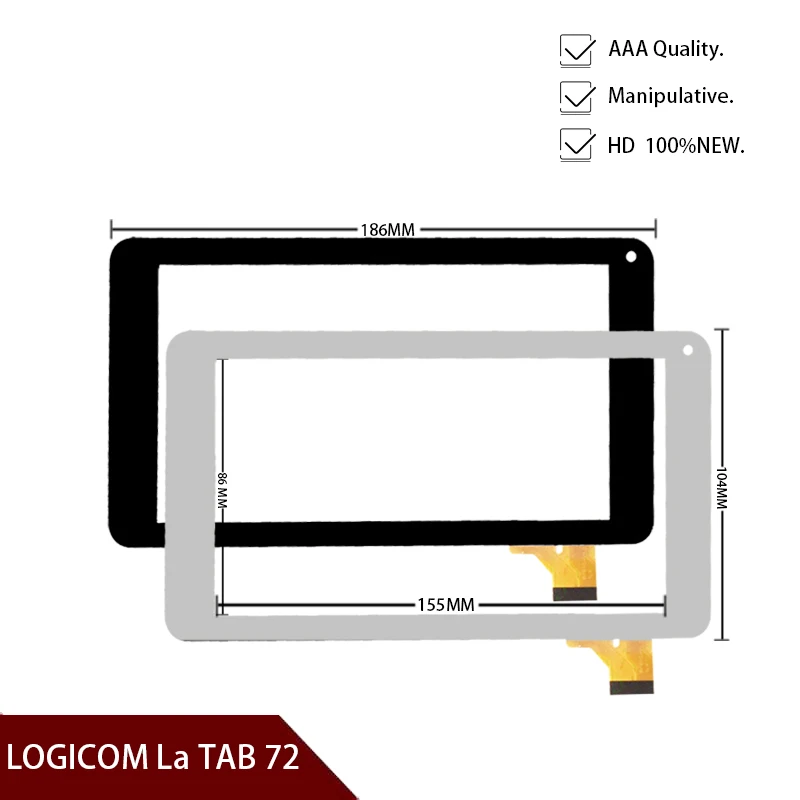 

New 7'' inch touch for LOGICOM La Tab 72 Tablet Capacitive touch panel Digitizer glass sensor repair replacement spare parts