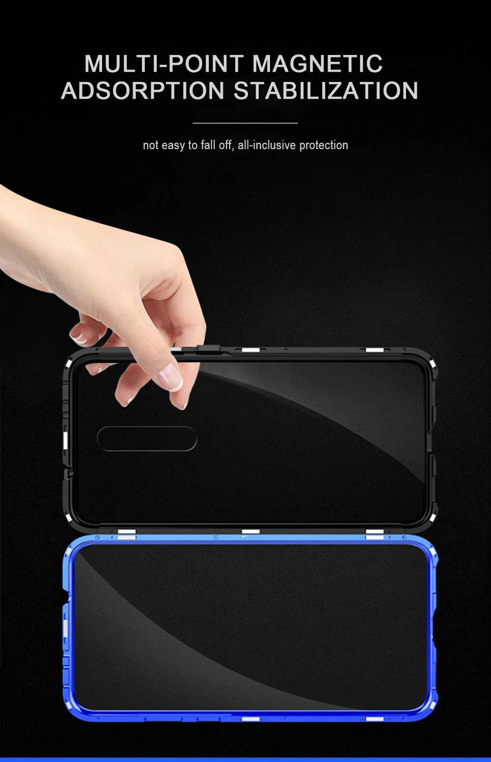 Eqvvol металлический магнитный адсорбционный чехол для iPhone XS MAX X XR 8 7 Plus 6 6s чехол двухсторонняя, для стекла магнит чехол Fun