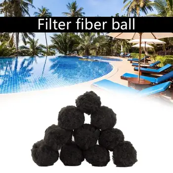 

200/500g Black Filter Ball Swimming Pool Fish Tank Impurities Cleaning Fiber Balls Lightweight High Strength Fine Filters