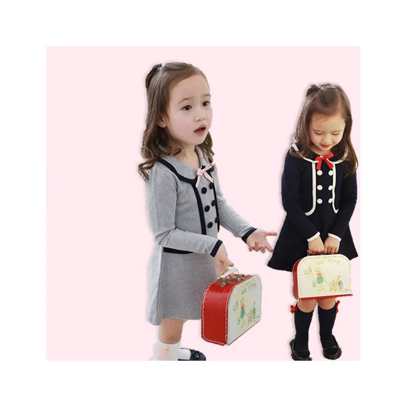Детское платье для новорожденных праздничное платье принцессы для девочек детская одежда двубортное платье для девочек рождественское платье принцессы хлопок