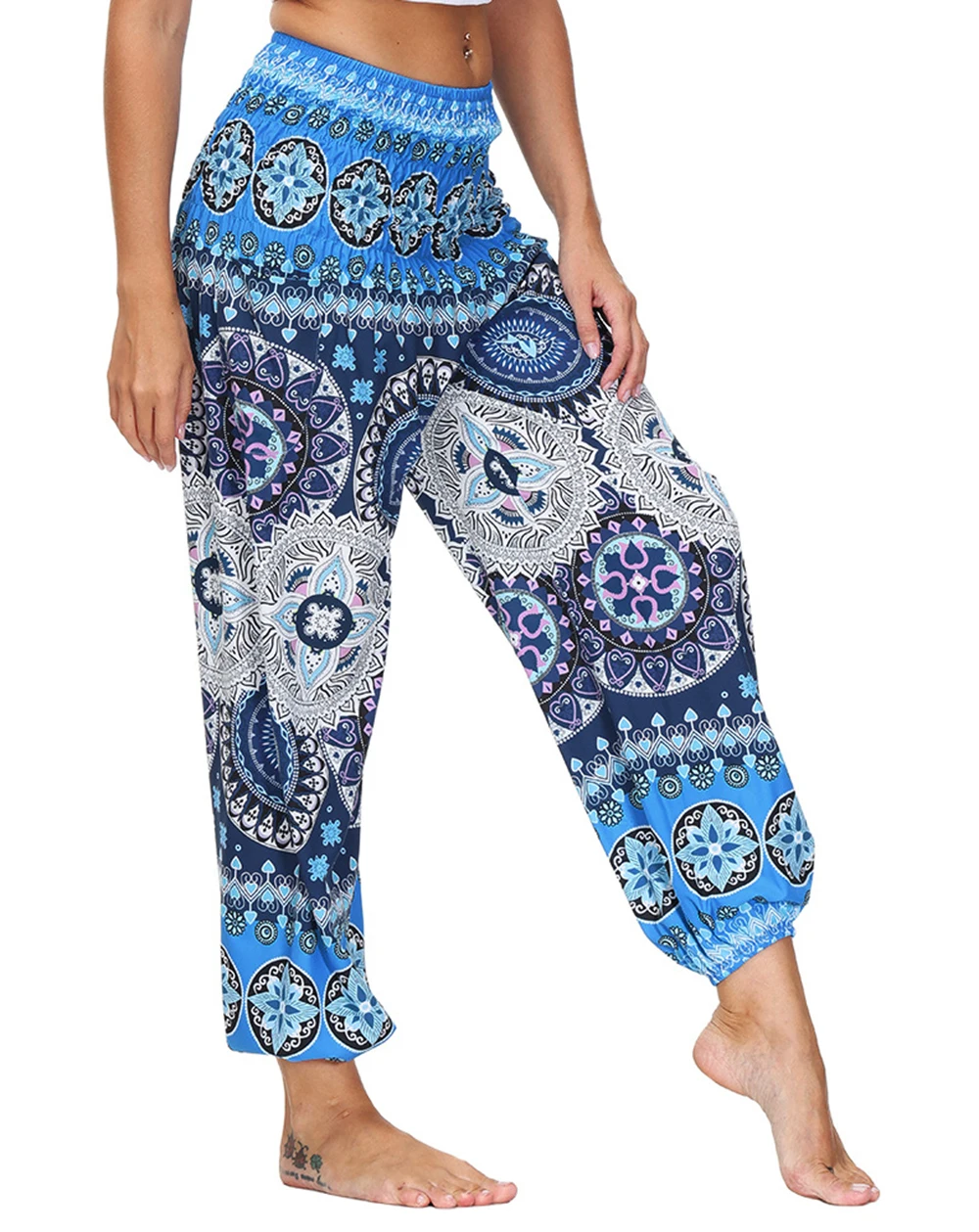 Lcoco&Dream Yoga Harem Pants for Women Baggy Boho High Waist Gyspy Pants