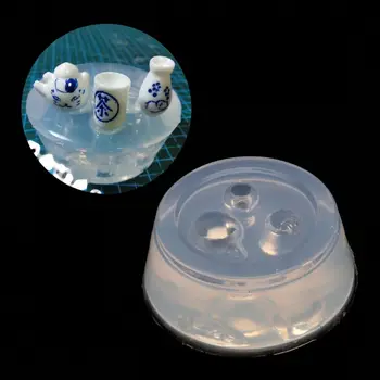 

3D Tea Set Silicone Resin Molds DIY Mini Teapot Teacup Mould Tea Party UV Resin Epoxy Silicone Mold Art Craft Tools