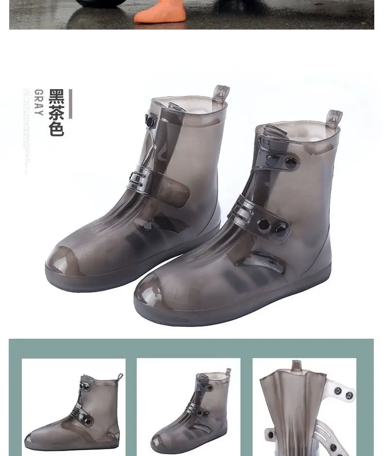 calçado feminino e masculino, reutilizável, resistente à água, cobertura para calçados