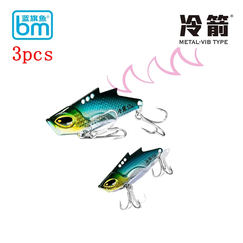 

3pcs Lengjian Fishing Lure 7.5g/10g/13g Vib Lure Isca Artificial Wobbler For Pike Bass Trout Treble Hook Artificial Hard Baits
