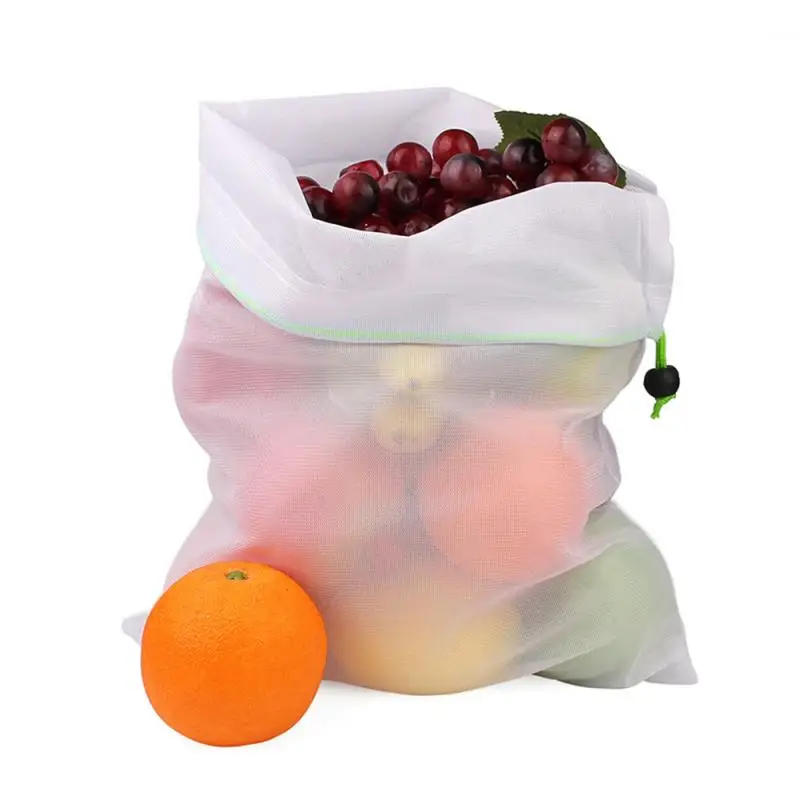 15 шт многоразовые сетчатые мешки для продуктов для хранения фруктов и овощей эко