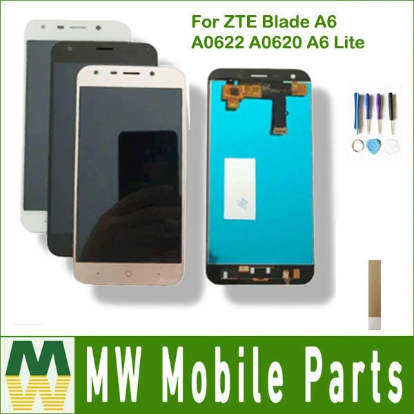 100 Diuji 5 2 Untuk Zte Blade A6 A0622 A0620 A6 Lite Lcd Display Rakitan Digitizer Layar Sentuh Hitam Putih Emas Warna Ponsel Layar Lcd Aliexpress