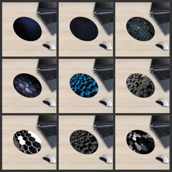 

XGZ Technology Sense Round Mouse Pad Rubik's Cube Six-sided Column Star Effect High Texture Honeycomb Modeling Pattern Desk Pad