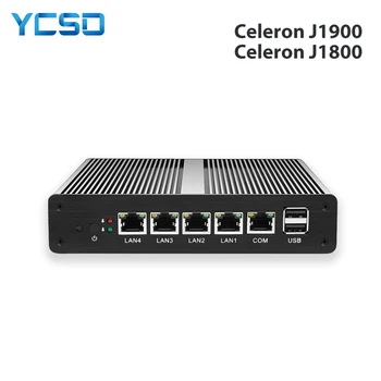 

Soft Router Mini PC Intel Celeron J1900 N2830 4GB DDR3L RAM 60GB SSD 4*Gigabit Ethernet RJ45 Consel Firewall PFsense Appliance