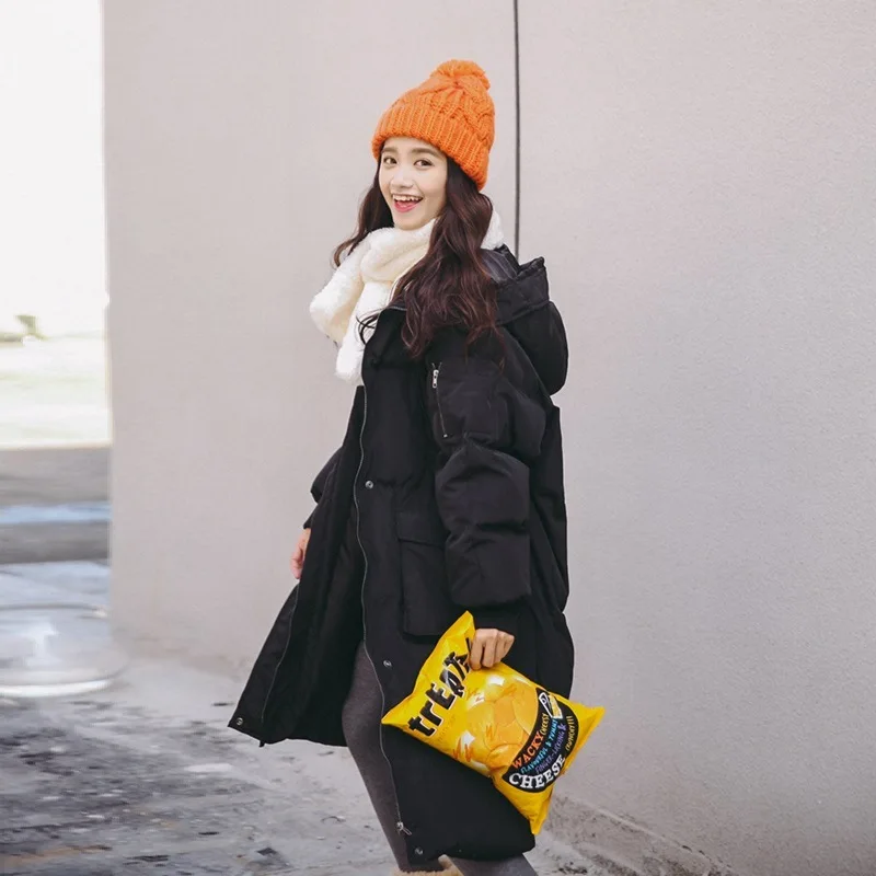 

Thick Cotton-padded Jacket Winter Women's 2018 New Style Korean-style Mid-length Loose And Plus-sized Cotton-padded Clothes down