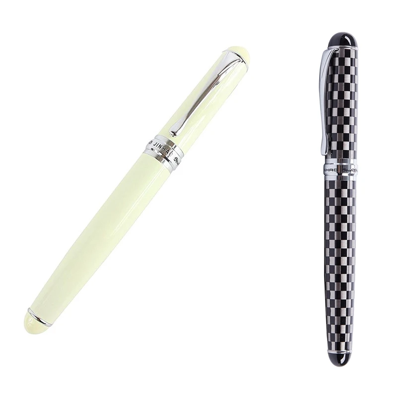 

Luxury Jinhao X750 Calligraphy Fountain Pen (Elegant White) & Jinhao X750 Chessboard Fountain Pen Medium Fine Nib Office Busines