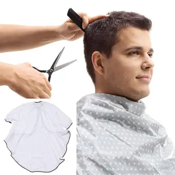 

White Sleeved Hairdressing Cape Hair Cutting Apron Cloak Hair Treatments Gown for Barber Shop Salon