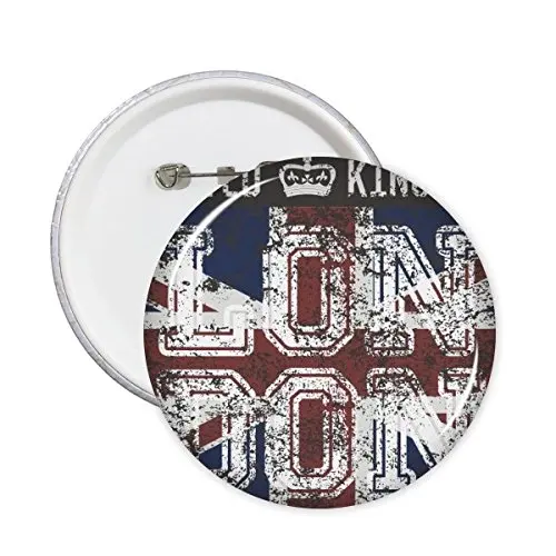 

London UK England Landmark Flag Mark Illustration Pattern Round Pin Badge Button 5pcs