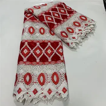 

African lace fabric 2020 embroidery French lace fabric High quality French flannel lace fabric for wedding banquet dress A697