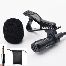 OLLIVAN Pro аудио микрофоны 3,5 мм разъем клип-на петличный микрофон стерео мини проводной внешний микрофон для мобильного телефона 1,5 м