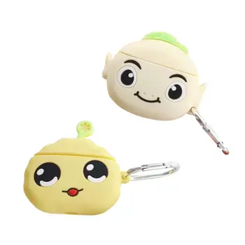 

Unique Cartoon Figure Pattern Shockproof Cover Skin Protector with Carabiner for Airpods 1/2 Charging Box Accessories