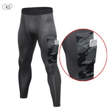 Мужские колготки для бодибилдинга, фитнеса, бега с карманами, новинка, Компрессионные спортивные штаны, длинные брюки, спортивная одежда, леггинсы для бега