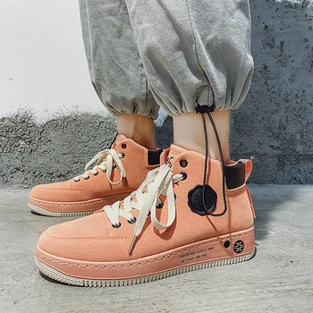 

Classic High Top Men Sneakers Comfortable Thick bottom Men Casual Shoes Fashion Brand Zapatos Hombre Hard-Wearing Leisure shoes