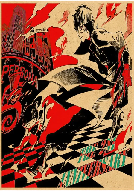 Persona 5 posters e cópias retro arte clássico japonês anime