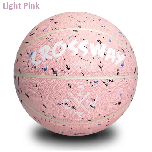 CW Light Pink ПУ Нескользящая износостойкая баскетбольная уличная баскетбольная игра 7 Balon уличная баскетбольная спортивная соревновательная тренировочная игра Baloncesto - Цвет: CW Light Pink