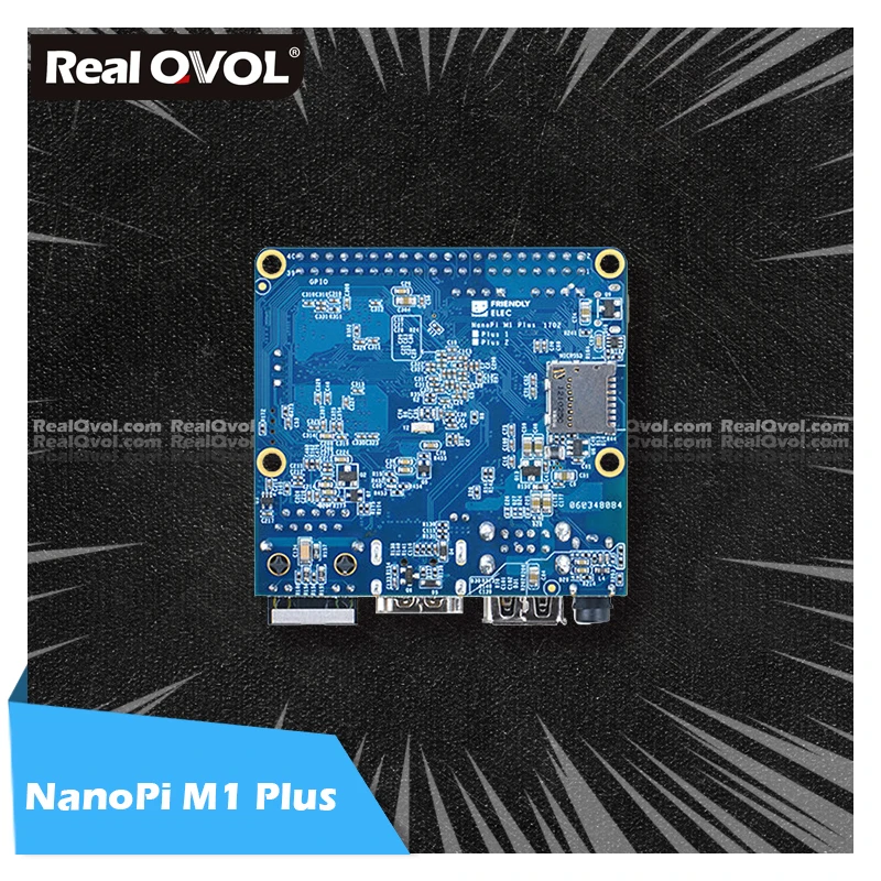 RealQvol FriendlyELEC NanoPi M1 Plus  , Allwinner H3  ھ Cortex-A7, 1.2GHz,1GB DDR3 RAM,8GB eMMC
