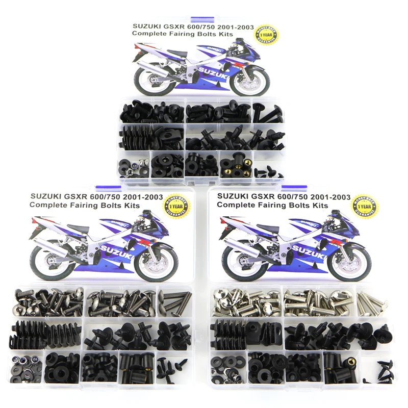 Подходит для Suzuki GSXR600 GSX R600 GSXR 600 750 R750 2001 2003 полный комплект обтекателей болтов