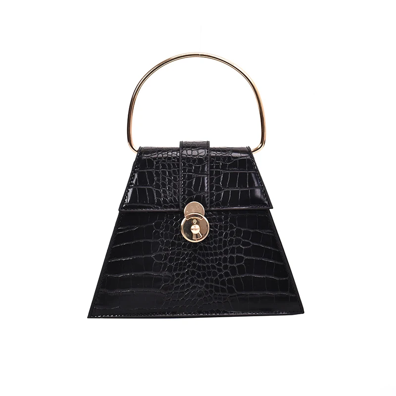 

Trapezoid Stone Pattern PU Leather Crossbody Bags For Women 2019 Shoulder Messenger Bag Female Handbags Metal Handle Totes