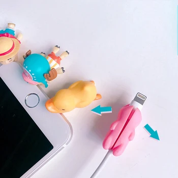 

USB Cable Bite Protector Animal Cute Cartoon Cover Protect Case for Iphone Huawei Earphone cable buddies Cellphone Decor Wire