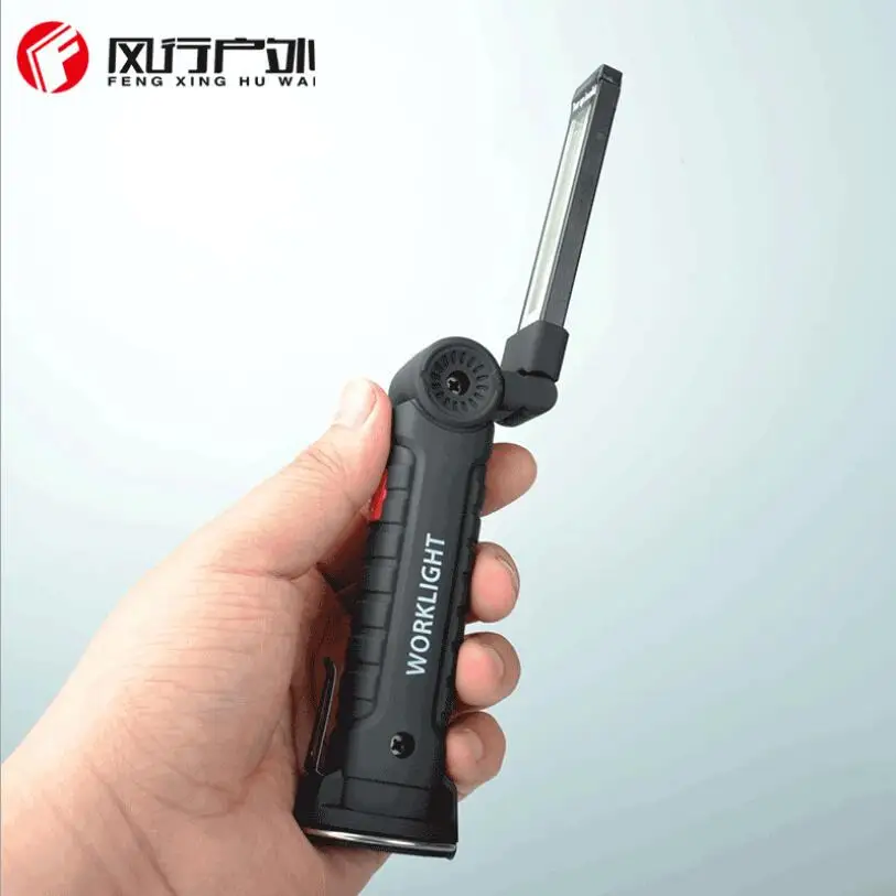 8000 LM COB LED Work Light Magnetic Folding Hook Hanging Lamp Flashlight Torch