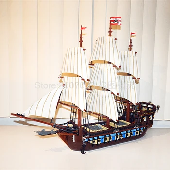 

In Stock Imperial Wars Ship 22001 Caribbean Ship Building Blocks 1717pcs Bricks Toys Gift Pirates Model Sets