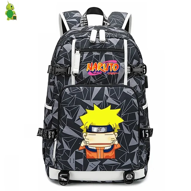 Naruto anime drawstring shoulder bag travel backpack,unisex fitness backpack multifunctional beam mouth backpack 