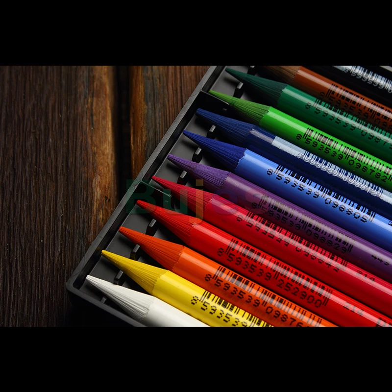 KOH-I-NOOR Progresso - 24 Woodless Coloured Pencils. 8758, 유성 컬러 리드 연필, 풍부한, 색소, 래커에 싸인 단색