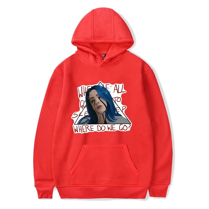 Hoodies 14 Новое поступление года; детская одежда Billie Eilish; детские толстовки с капюшоном для мальчиков и девочек; толстовки для малышей; повседневные хлопковые топы; сезон осень-зима - Цвет: Hoodies 14