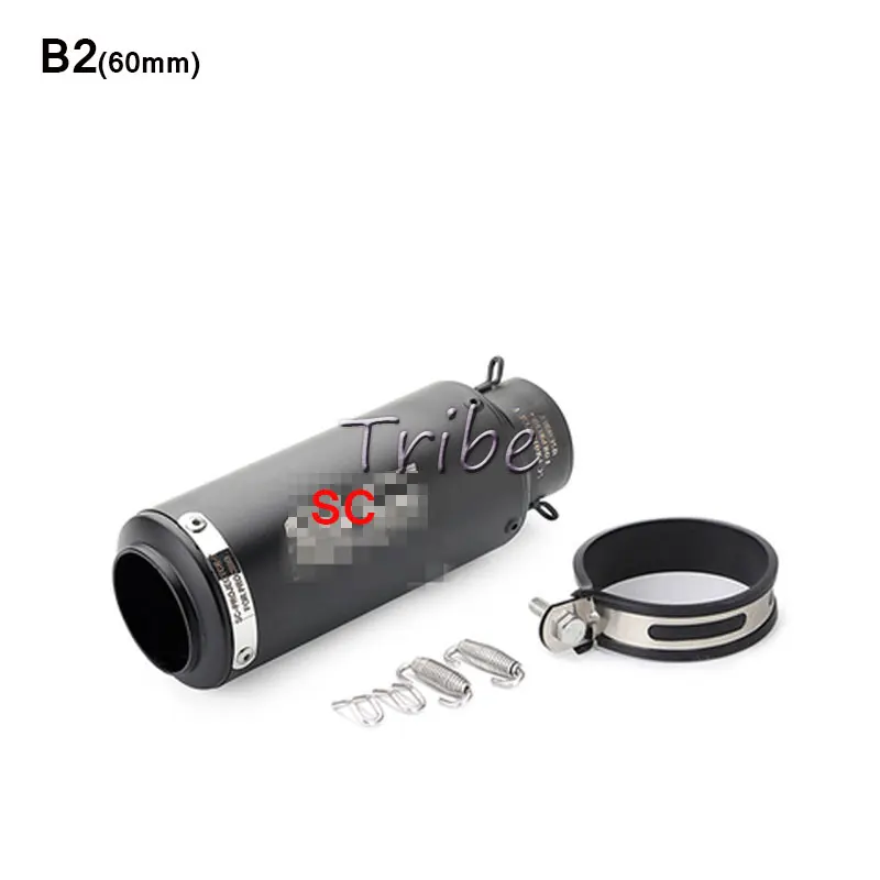 Универсальный Escape Moto rcycle выхлопная труба Akrapovic SC для мотокросса 51 мм 60 мм Глушитель для suzuki ltz 400 crf 230 Z900 Pitbike - Цвет: B2(60mm)