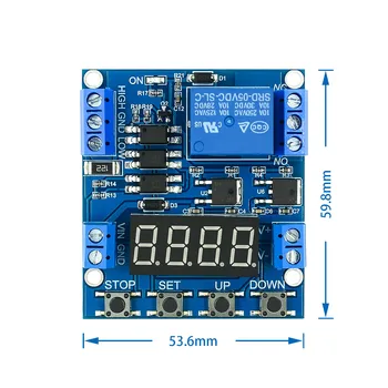 

XY-J05 Delay Module Timer delay trigger OFF Voltage upper lower limit detection Cyclic timing counting Battery Charge control