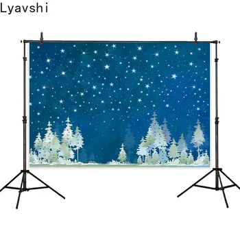 

Lyavshi professional photography background winter night starry sky forest backdrop photo studio season nature photocall