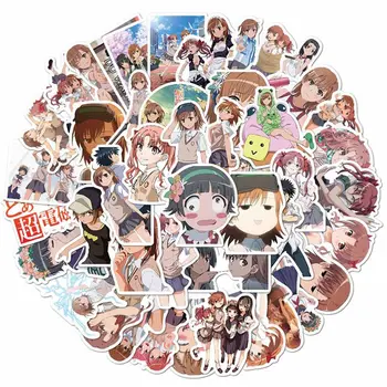 

50Pcs/Lot Anime A Certain Scientific Railgun Stickers Car Laptop Skateboard Backpack Suitcase Guitar Waterproof Decoration