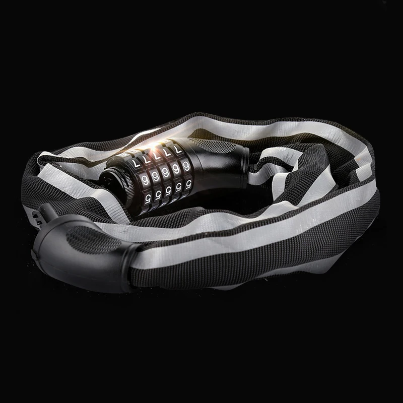 Bicycle Lock Chain Lock Anti-theft Mountain Bike Password Lock Steel Cable Lock Bicycle Universal Chain Lock Electric Car