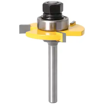 

3PCS/Set 6MM 1/4 Shank High Quality Tongue & Groove Joint Assembly Router Bit 45 Degree Lock Miter Route Set Stock Wood Cutting