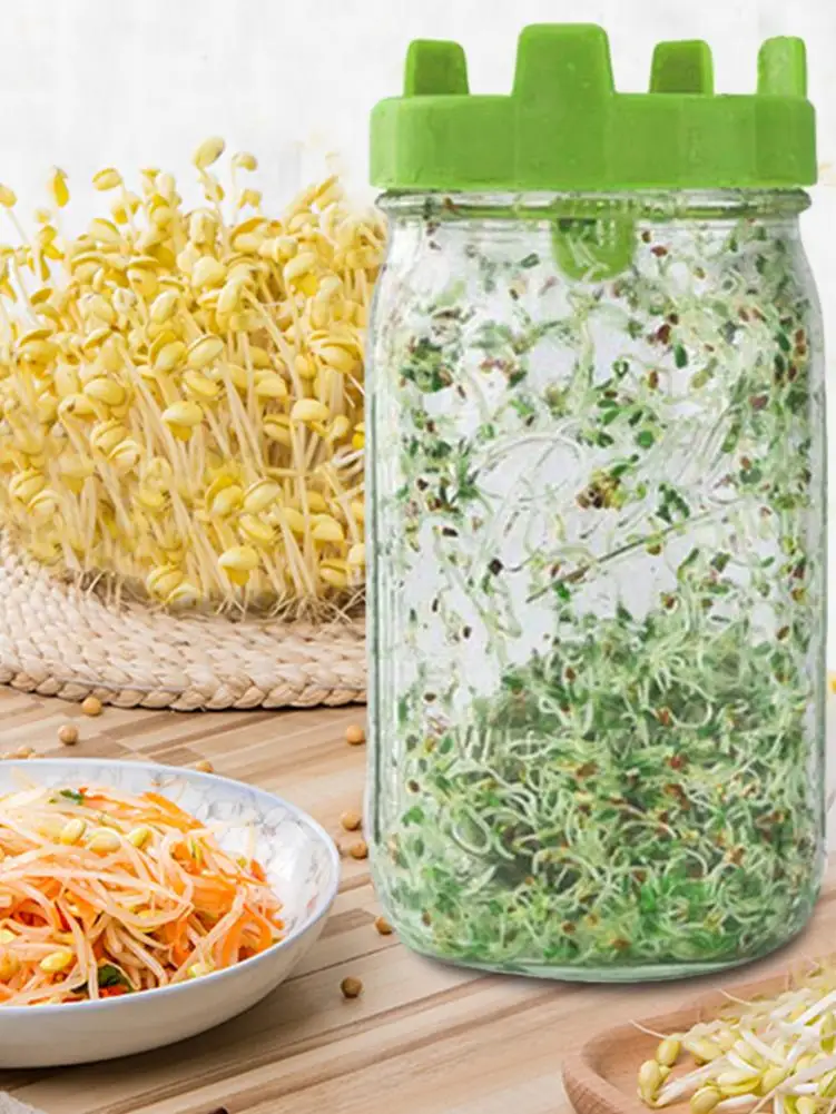 4 упаковки спиральные крышки подставки складные Sprouter черные Нескользящие леса для крышки для банок