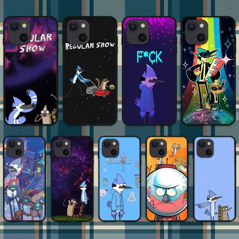 Cartoon-Regular-Show Phone Case For iPhone 11 12 Mini 13 Pro XS Max X 8 7 6s Plus 5 SE XR Shell iphone 12 mini leather case