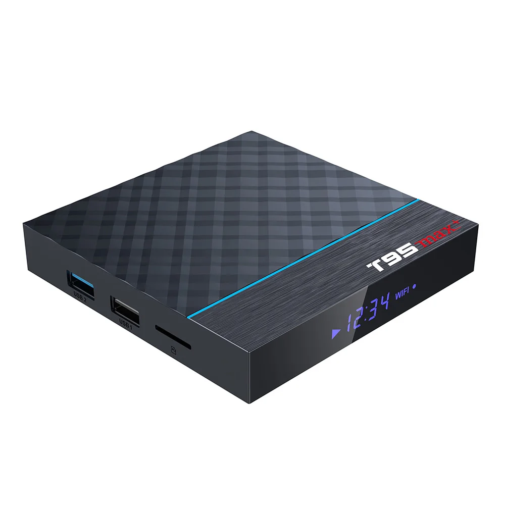 T95 MAX Plus Smart tv Box Android 9,0 S905X3 64 бит 2,4G+ 5G двухдиапазонный WiFi UHD 8K VP9 H.265 4 ГБ/32 ГБ