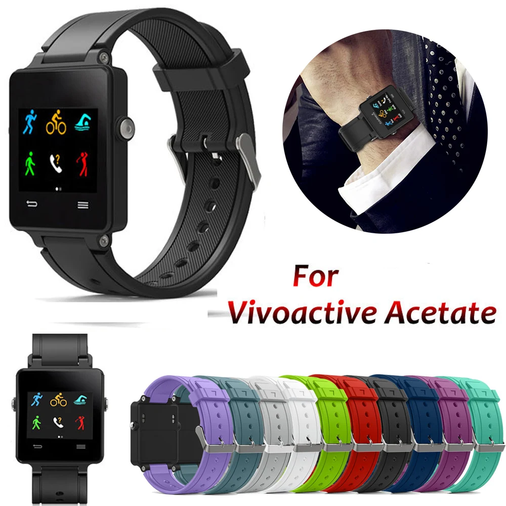 Новый ремешок для часов для Garmin Vivoactive ацетат спортивный замена силиконовый браслет-повязка часы ремешки для часов Correa Reloj
