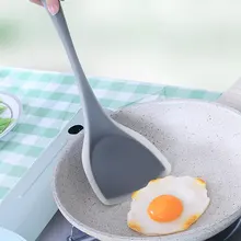 Бытовая Кухня термостойкая силиконовая антипригарная лопатка на длинной ручке утолщение инструменты кухонные аксессуары