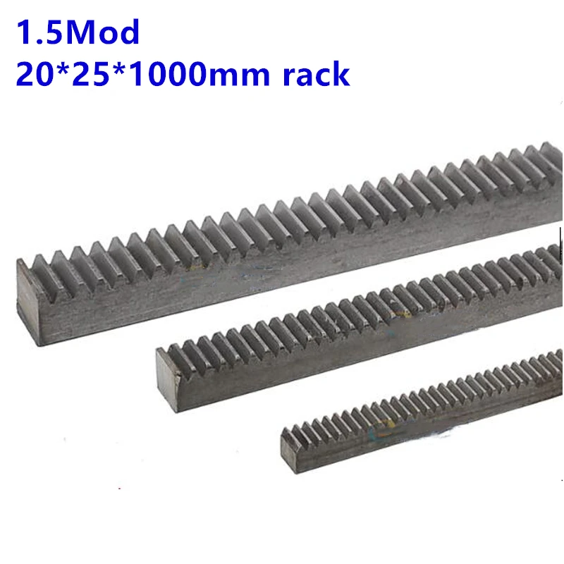 1 шт. 1.5Mod 20*25*1000 мм стойка прямые зубья 5 модульная высокоточная зубчатая стальная