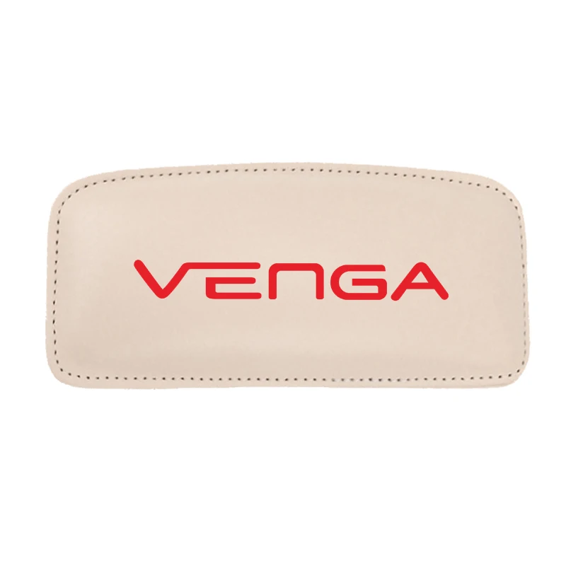 Бедра интерьер ноги автомобиля наколенник для KIA VENGA кожа пены памяти подушка - Название цвета: BEIGE red 1pcs