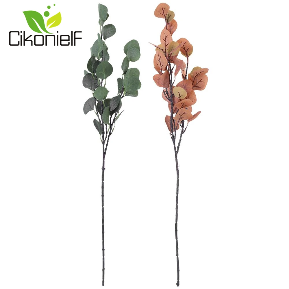70 см искусственные листья эвкалипта ветки растения для свадебной вечеринки украшения дома комнаты
