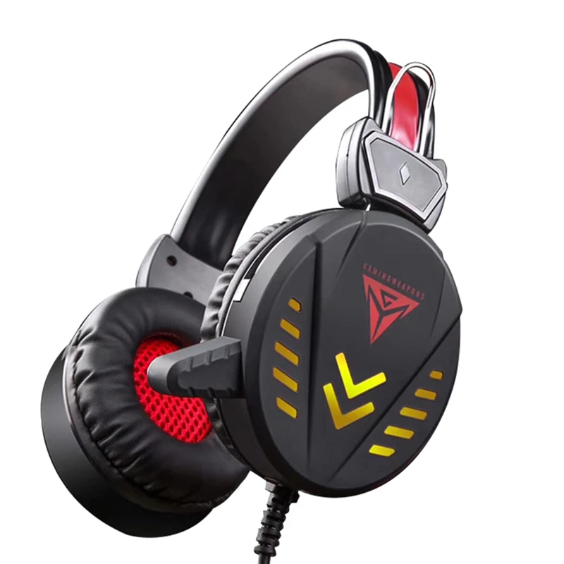 Stereo Gaming Headset for PS4 PC Noise Cancelling over Ear Headphones with LED Light Bass Surround Soft Memory Earmuffs