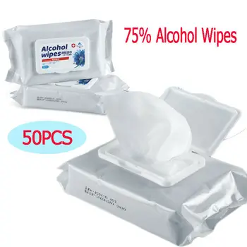 

50PCS Alcohol Prep Pads Swab Saturated Wipes Sterile 75% Disposable Wet Wipes