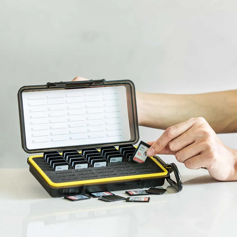 40 Slots Waterproof Memory Card Cases Holder Storage Box Organizer for SD SDHC SDXC NS PSV PS Vita Nintendo Switch Game Cards